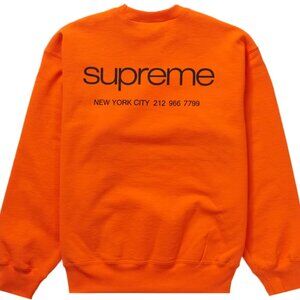 Supreme NYC Crewneck Dark Orange SIZE LARGE SUPREME SWEATSHIRT CREW NECK